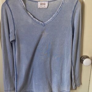 Light Blue Long Sleeve Women's Top